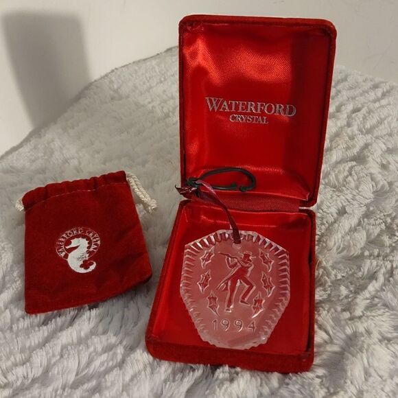 Vtg Waterford Crystal 12 Days of Christmas "11 Pipers Piping" Crystal Ornament - Picture 1 of 4